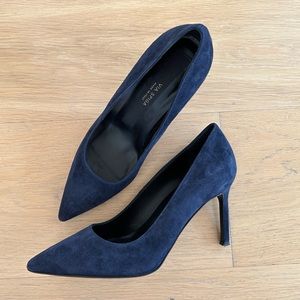 Via Spiga Women's Nikole Suede Pointed Toe High Heel Pumps Size 6